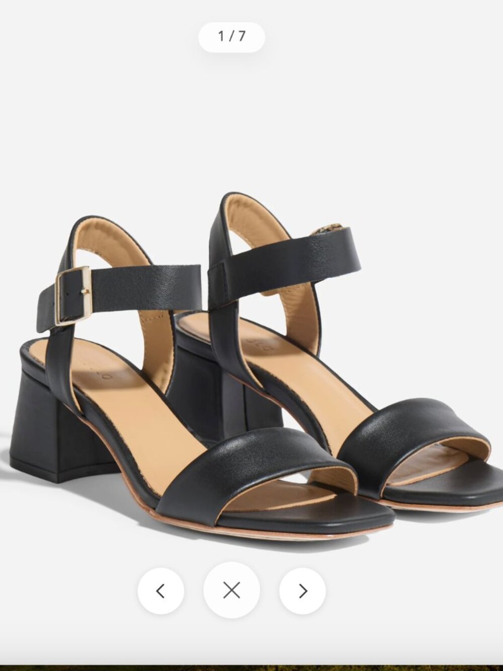 Nisolo Stella Go-To Block Heel Sandal black heel ankle 7.5